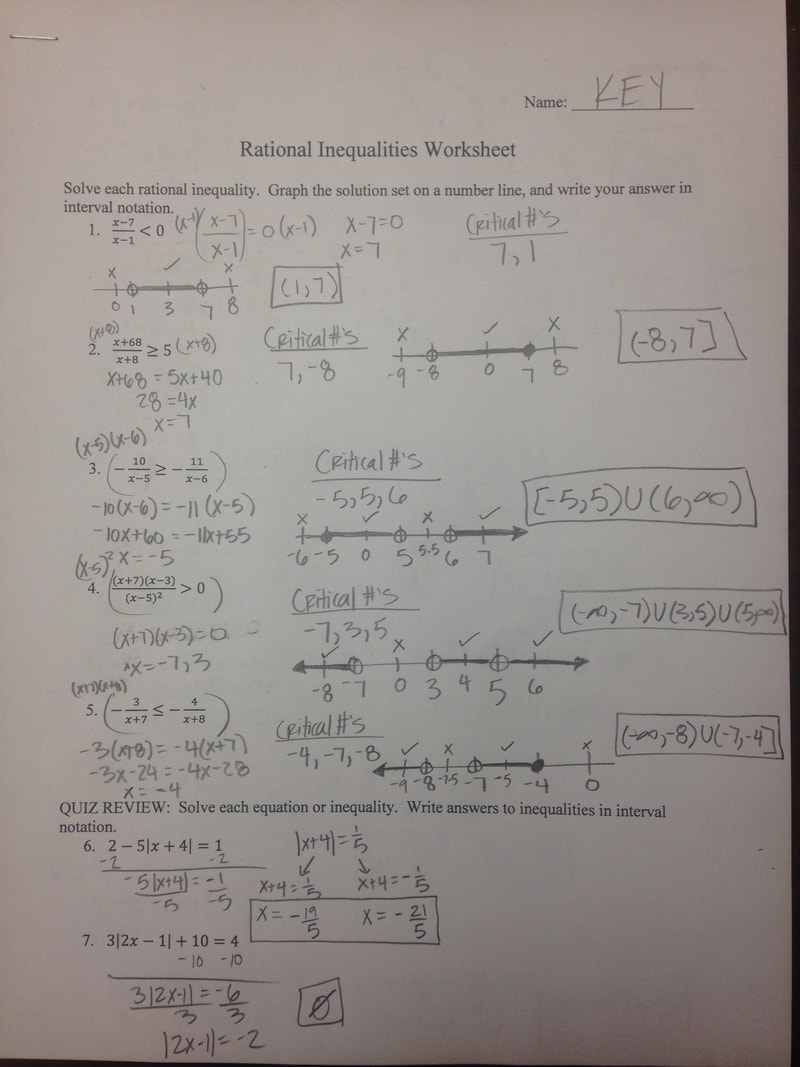 Pre-Calc Worksheet Solutions - Welcome to Mrs. Nykamp